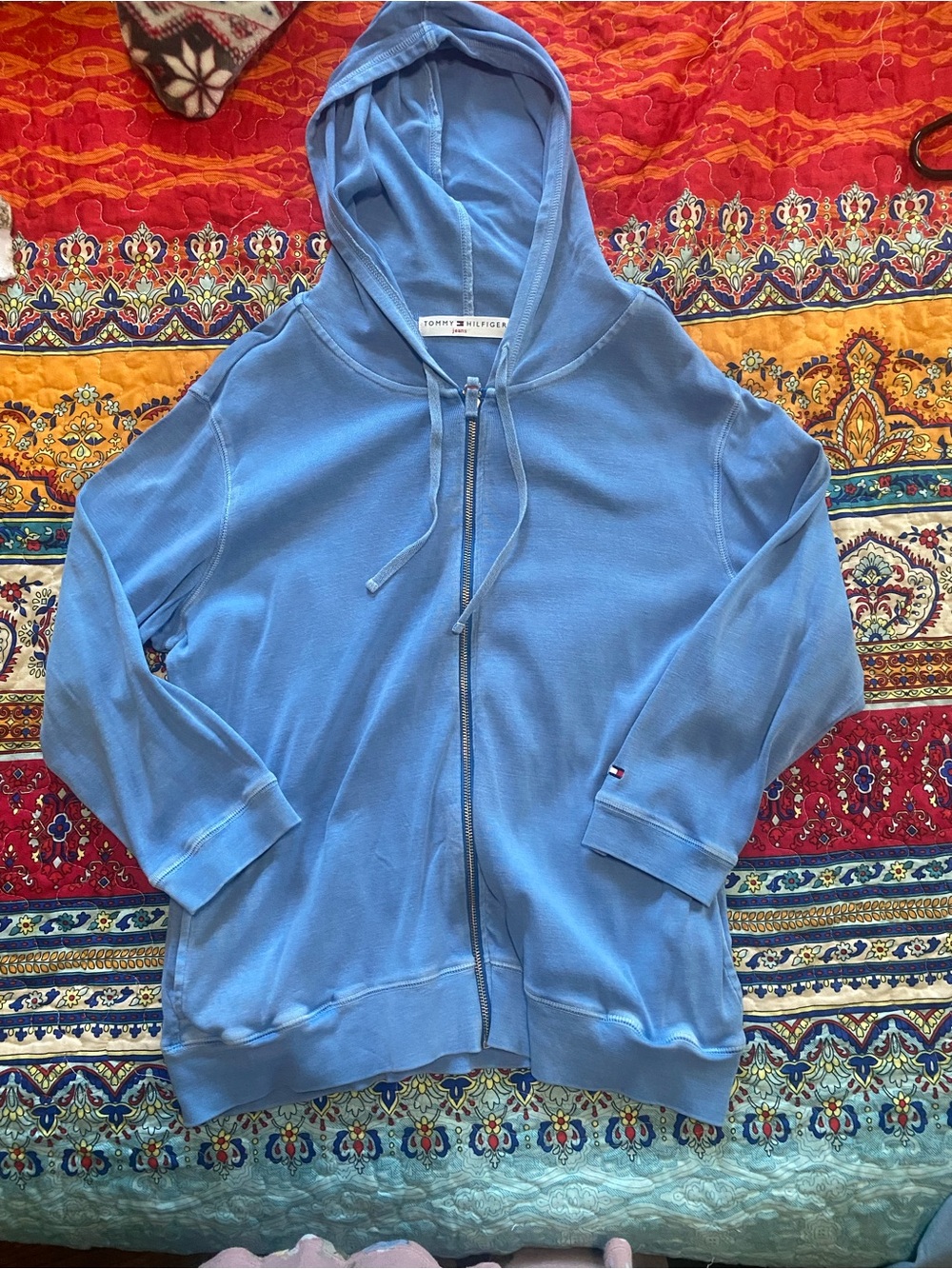 Tommy Hilfiger Light Blue Knit Tee with Branded Care Tag
